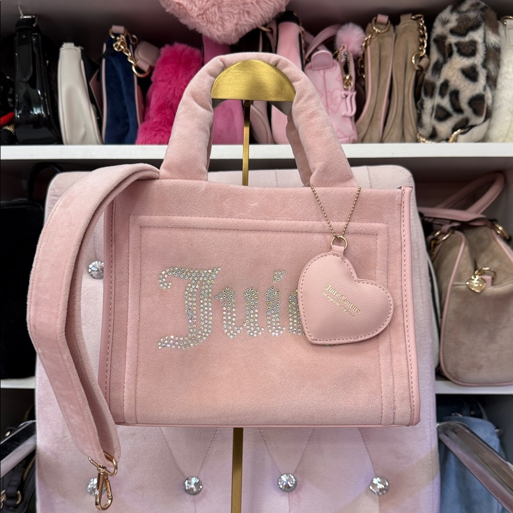 Juicy Couture Blush Pink Tote with Heart Charm